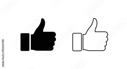 Thumbs up icon variants design Vector