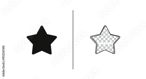 Minimalist star design comparison Vector