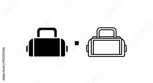 Modern suitcase to laptop bag transformation Vector