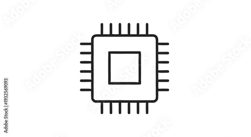 Central Processing Unit Icon Microchip Technology Component.