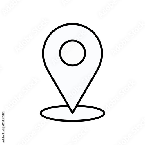 Free Download Minimalist black outline location pin icon - GFXLoad