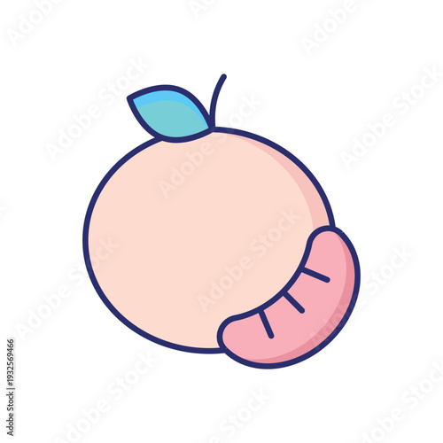 Tangerine vector icon