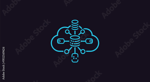 Cloud Database Network Architecture and Data Flow.