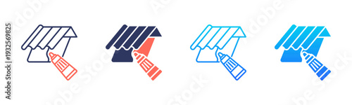 Roof Flashing Icon Pack In Multiple Styles