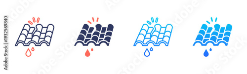 Roof Damage Icon Pack In Multiple Styles