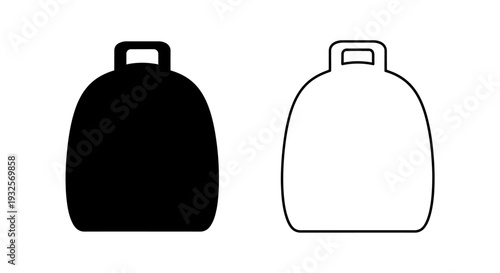 Minimalist backpack silhouettes Vector
