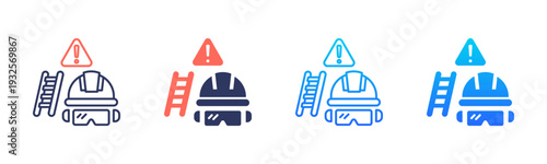 Roof Safety Icon Pack In Multiple Styles