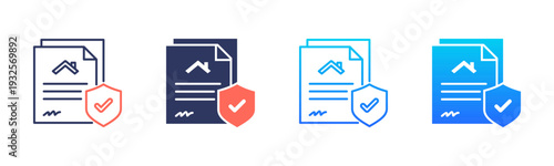 Roof Warranty Icon Pack In Multiple Styles