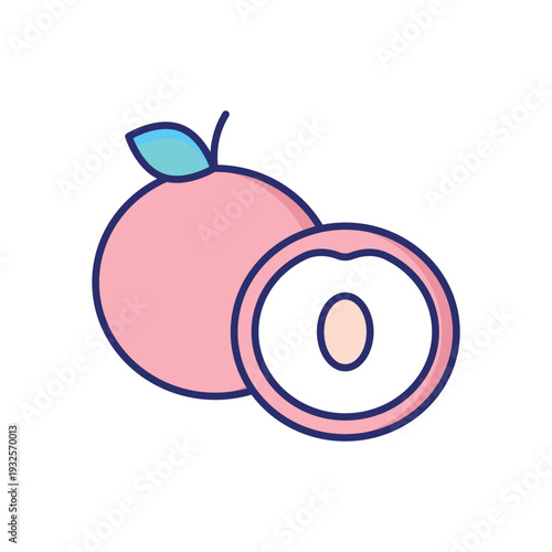 Nectarine  vector icon
