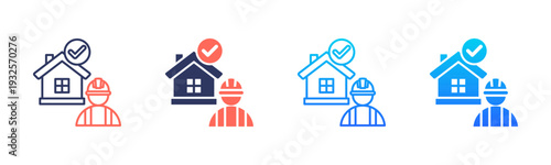 Roof Completion Icon Pack In Multiple Styles