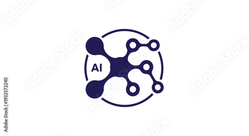 Artificial Intelligence Network Symbol Abstract Concept.