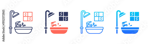 Bathroom Renovation Icon Pack In Multiple Styles