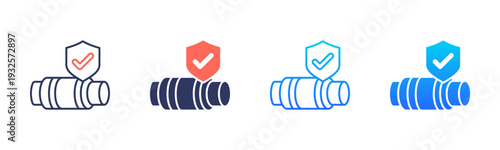 Pipe Insulation Icon Pack In Multiple Styles