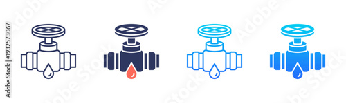 Water Valve Icon Pack In Multiple Styles