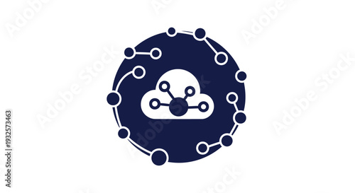Cloud Computing Network Technology Digital Data Connection.
