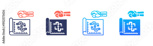 Construction Site Plumbing Icon Pack In Multiple Styles
