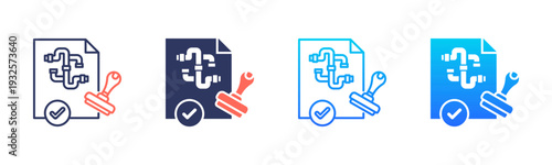 Plumbing Permit Icon Pack In Multiple Styles