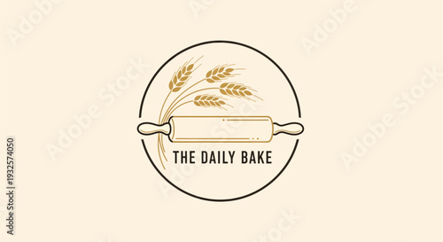 The Daily Bake logo featuring a rolling pin and wheat stalks.