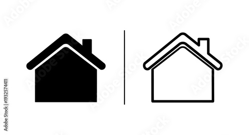 Modern house icon variations Vector