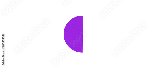 Free Download A purple semicircular paper texture, flat geometric shape, placed on a transparent background. - GFXLoad
