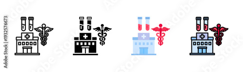 Clinical Laboratory Icon Pack In Multiple Styles
