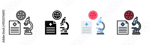 Hematology Analysis Icon Pack In Multiple Styles