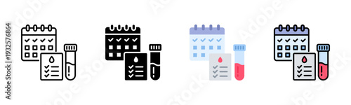 Routine Blood Test Icon Pack In Multiple Styles
