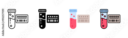 Lab Sample Test Icon Pack In Multiple Styles