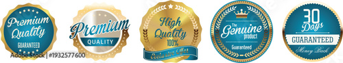 Collection of premium quality certification badges
