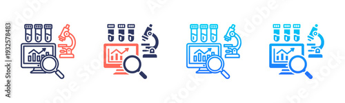 Lab Analysis Icon Pack In Multiple Styles