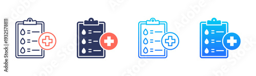 Medical Blood Test Icon Pack In Multiple Styles