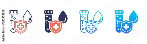 Diagnostic Blood Test Icon Pack In Multiple Styles