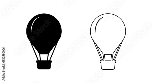 Hot air balloon lightbulb concept Vector