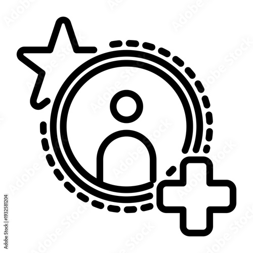 User icon, line icon style