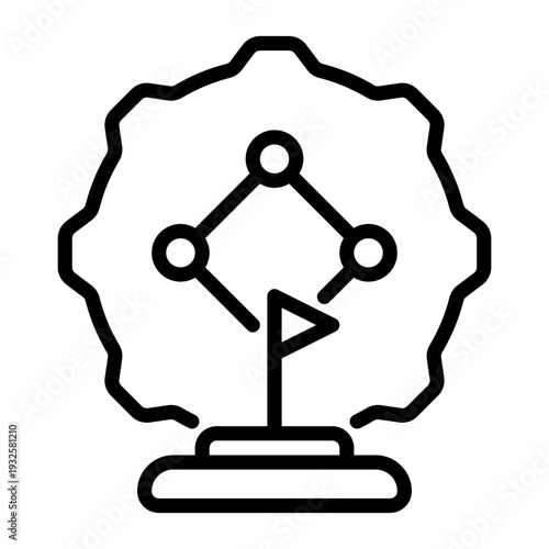 Strategy icon, line icon style