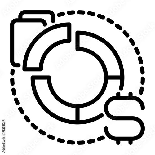Finance icon, line icon style