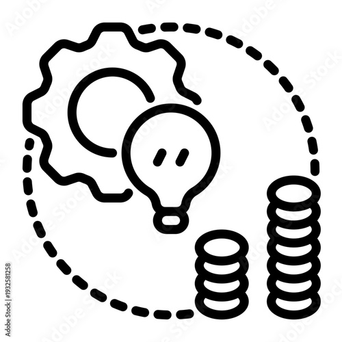 Idea icon, line icon style