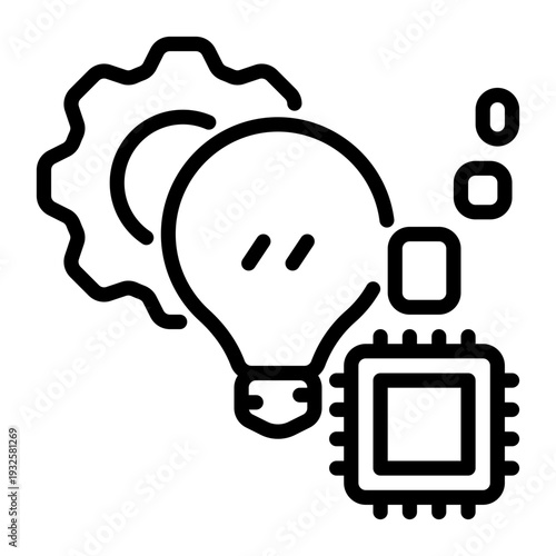 Innovation icon, line icon style