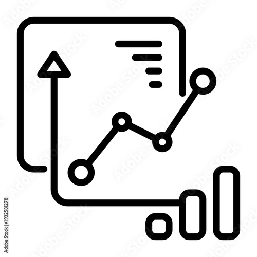 Chart icon, line icon style