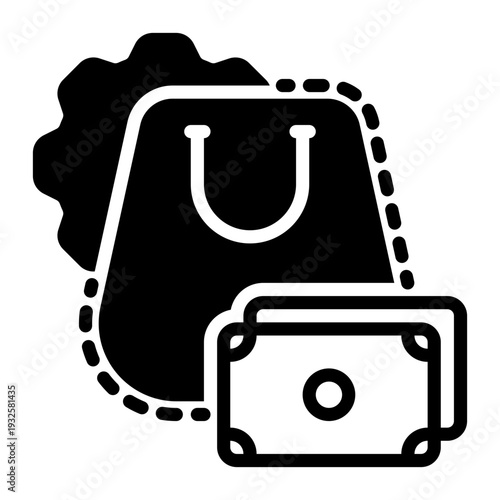 Bag icon, glyph icon style