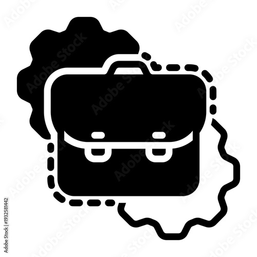 Suitcase icon, glyph icon style