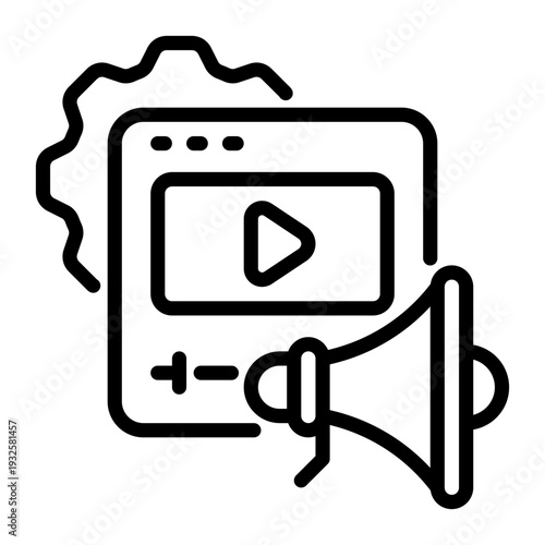 Ad icon, line icon style