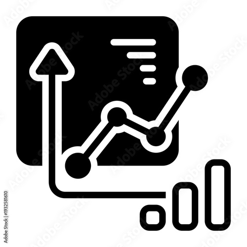 Chart icon, glyph icon style