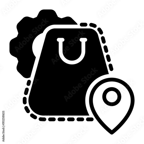 Store icon, glyph icon style