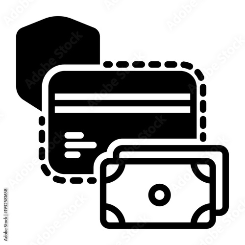 Payment icon, glyph icon style