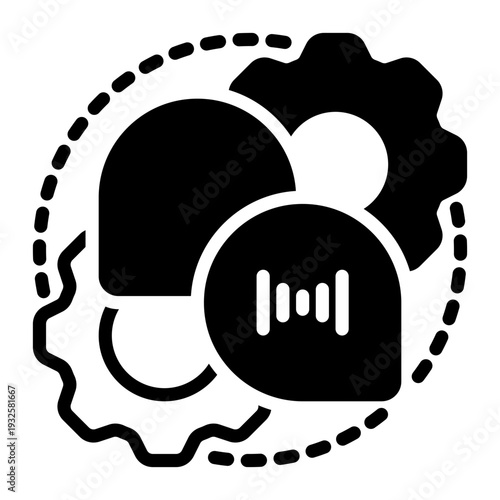 Meeting icon, glyph icon style