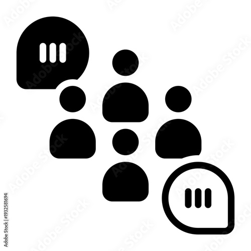Group icon, glyph icon style