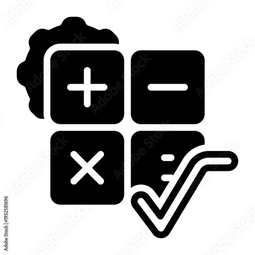 Calculator icon, glyph icon style