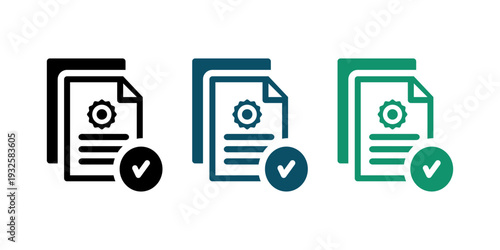Contract Icon Flat Vector. Clean and minimal graphic design.