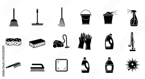 Cleaning tools and supplies for a sparkling clean space